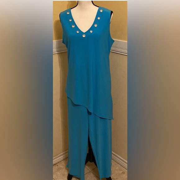 Antthony Original Large Turquoise Top and Pants - Picture 2 of 8